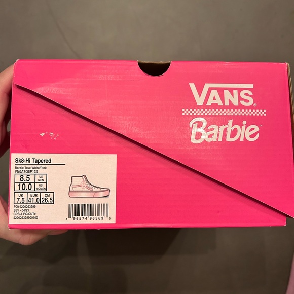Limited Edition - Barbie x Vans White & Pink High-Top Sneakers in original box - Picture 3 of 12